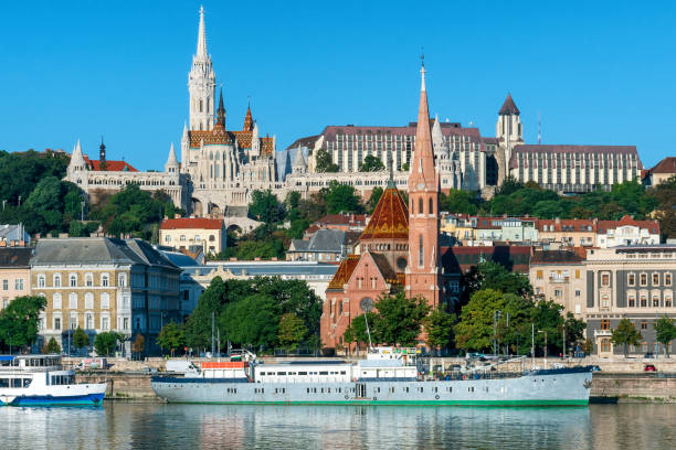 istock Budapest cityscape and riverbank 1175033681
