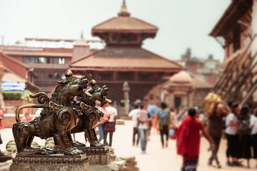 patan urban scene in kathmandu