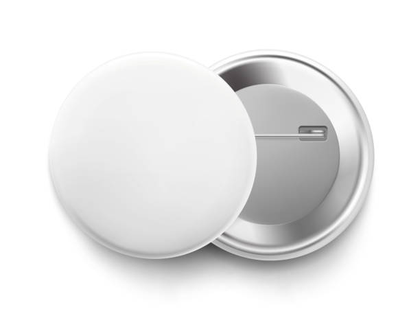 istock Universal mockup of white badge. Vector realistic illustration on white background. 1175038349