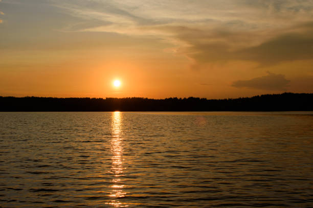 istock Sunset on the lake. 1175042083
