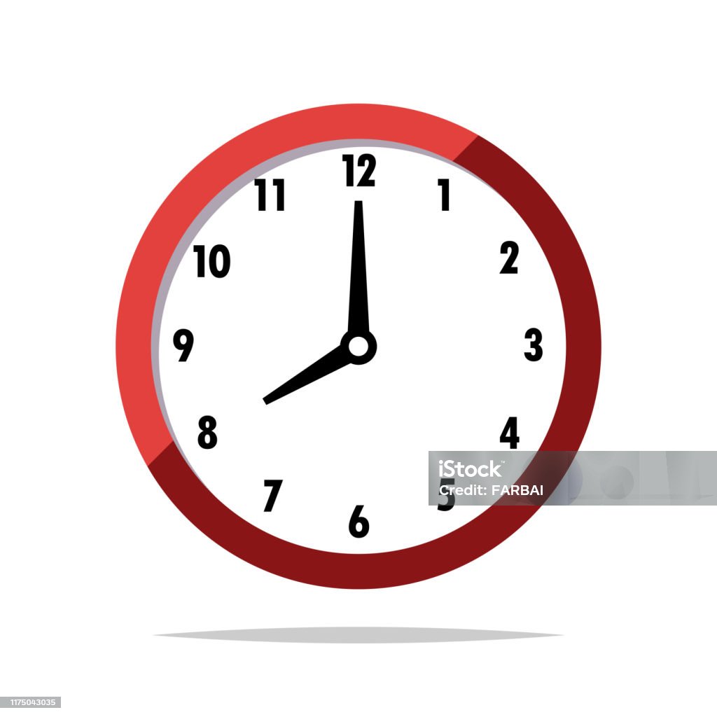 Saat vektörü yalıtılmış illüstrasyon - Royalty-free Saat türleri Vector Art