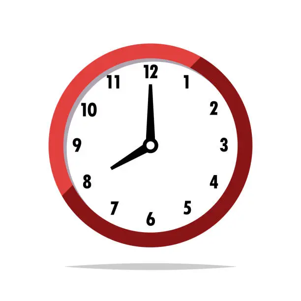 Vector illustration of Clock vector isolated illustration