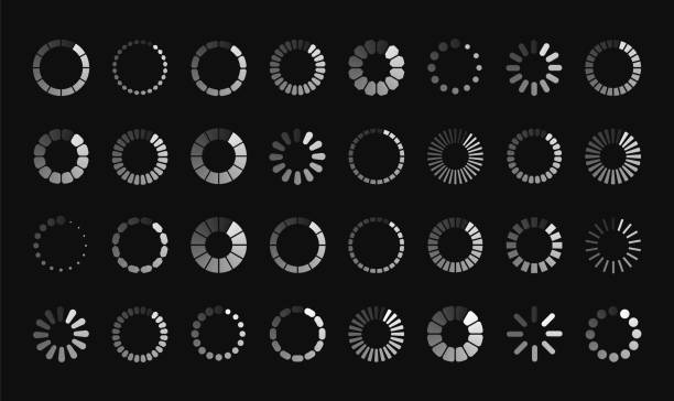 illustrations, cliparts, dessins animés et icônes de signe de chargement, barre de progression de symbole. - loading