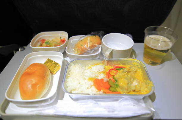 istock Economy class meal and  beer drink 1175046183
