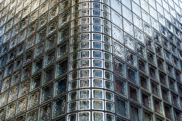 istock Corner Of The Building Made from Glass Bricks. 1175047233