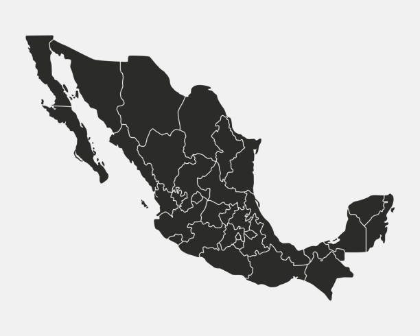 400 Blank Mexico Map Illustrations Royalty Free Vector Graphics Mexico Blank Map With States Isolated On White Background Map Of Mexico Vector Illustration 