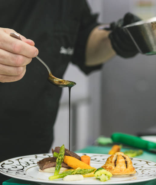 Last touches of chef to souce , Ottoman kitchen