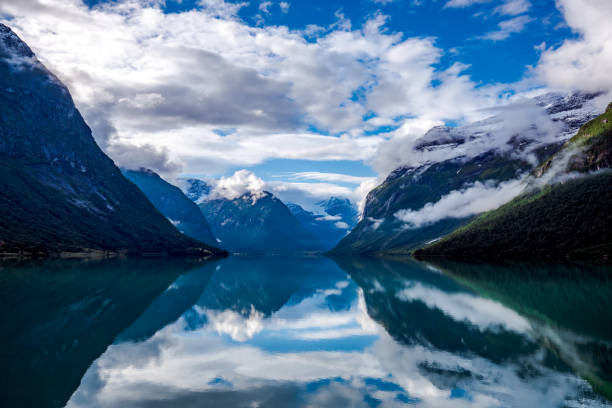 istock lovatnet lake Beautiful Nature Norway. 1175047973