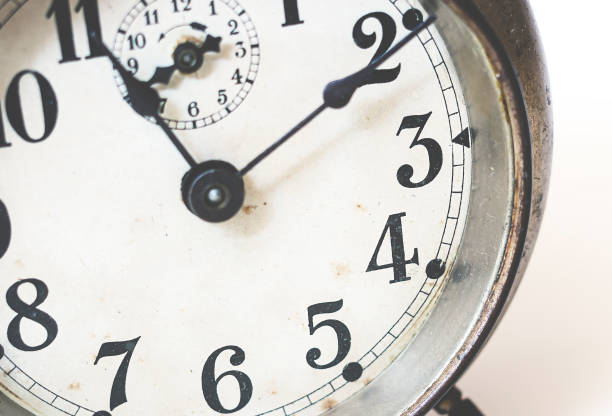 istock old analog clock with hands and numbers. 1175049474