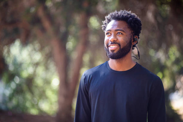 istock Portrait of a Young Black Athlete with Tech 1175053688