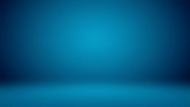 vuoto blu scuro con vignetta nera studio bene uso come sfondo - fotografia da studio immagine foto e immagini stock
