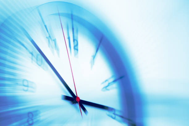 istock Fast speed times clock business working hours moving concept 1175059391