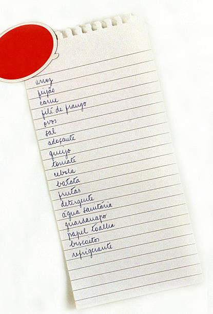 A notepad with a note saying \