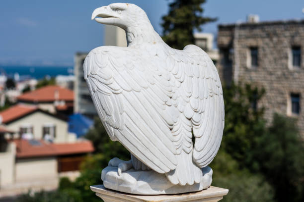 istock Eagle stone statue in Bahai Gardens in Haifa, Israel 1175063006