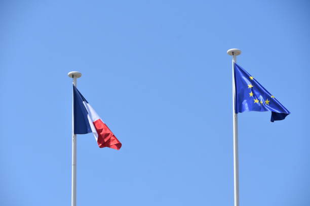 istock French and European Union flags 1175067179