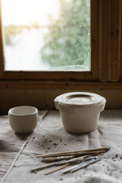 istock Mold for casting clay products with a mixture inside. 1175067209