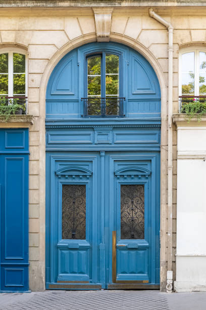istock Paris, blue wooden door 1175072517