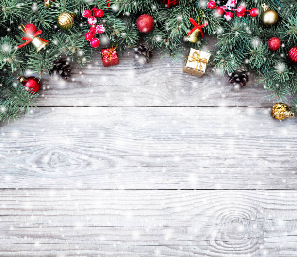 istock Christmas fir tree branches with toys. 1175076143