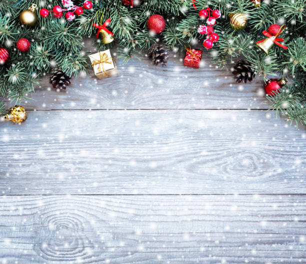 istock Christmas fir tree branches with toys. 1175076153