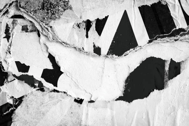 istock Blank white black old ripped torn paper crumpled creased posters grunge textures backdrop backgrounds placard 1175078004