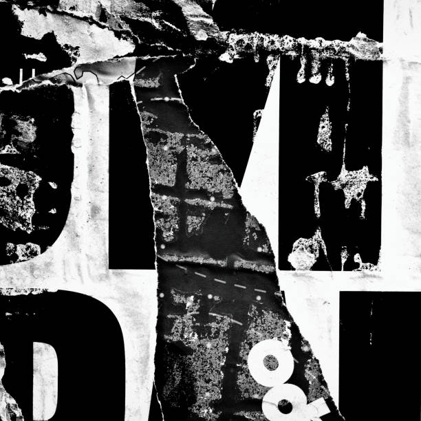 istock Blank white black old ripped torn paper crumpled creased posters grunge textures backdrop backgrounds placard 1175078185
