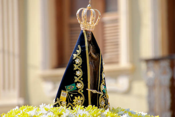 Statue of the image of Our Lady of Aparecida stock photo