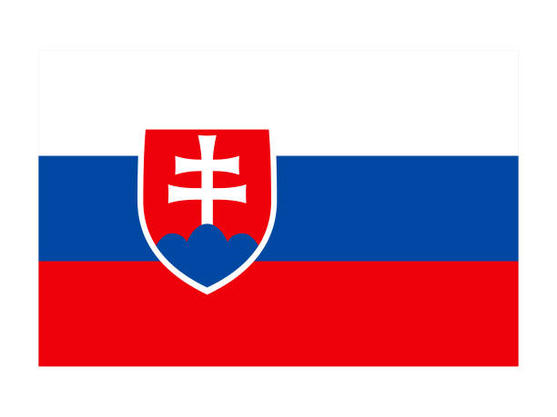 Flag of Slovakia vector illustration of flag of Slovakia що буде далі в Україні stock illustrations