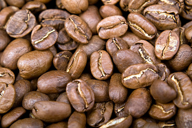 coffee beans pattern stock photo