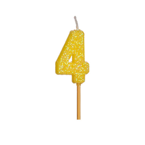 istock Birthday candle isolated on white 1175081813