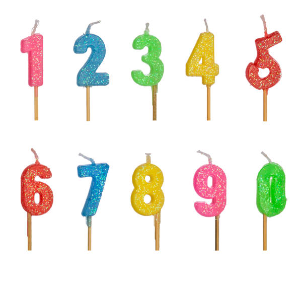 Birthday candles isolated on white