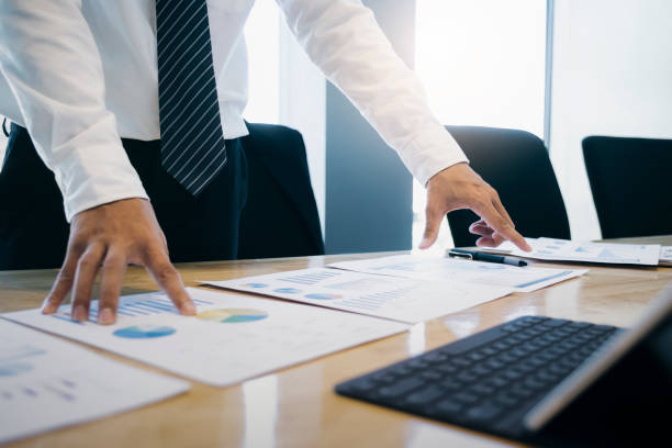 istock Businessman analyse investment marketing data. 1175082841