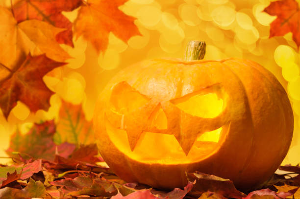 istock beautiful carved halloween pumpkin 1175083192