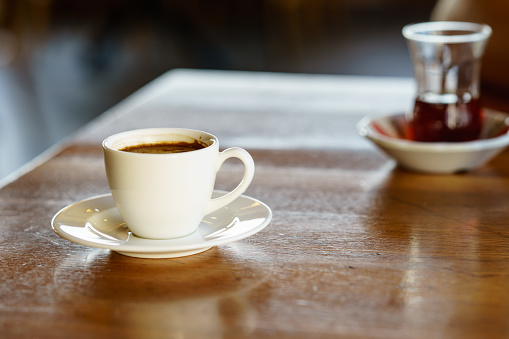 Turkish coffee and black tea