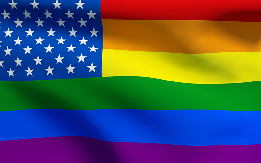USA/LGBT flag