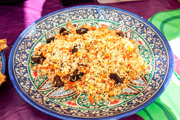 istock Appetizing tasty pilaf in a large dish 1175088641