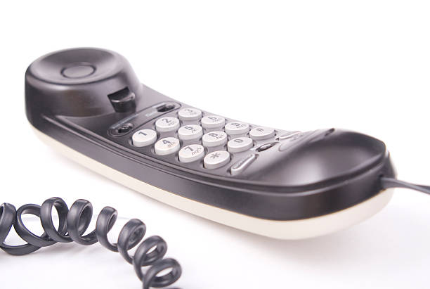 telephone with button keypad stock photo