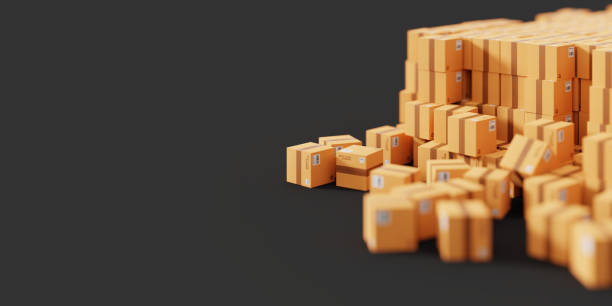 istock Infinite shipping boxes, transportation and logistics concept, original 3d rendering illustration 1175101431