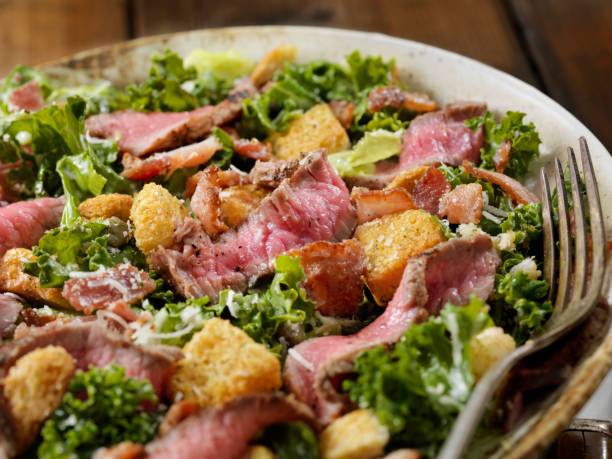 istock Kale and Romaine Steak Caesar Salad 1175101813