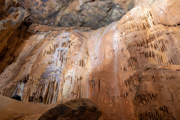 Gough's cave in Cheddar Rock formations in Gough's cave in Cheddar. cheddar gorge stock pictures, royalty-free photos & images