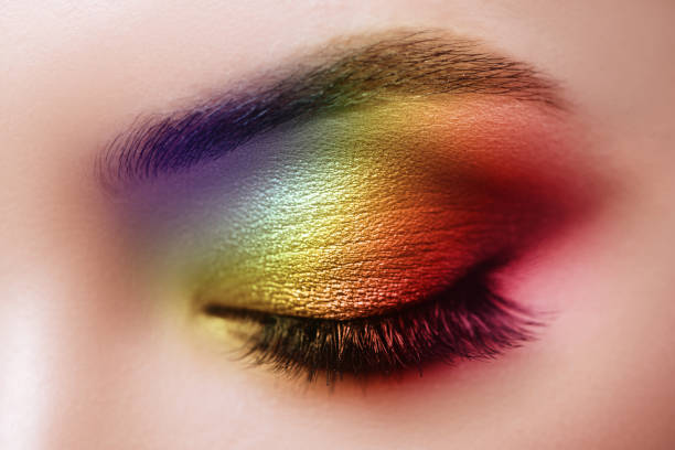 istock Colorful rainbow make-up on woman eye 1175111366