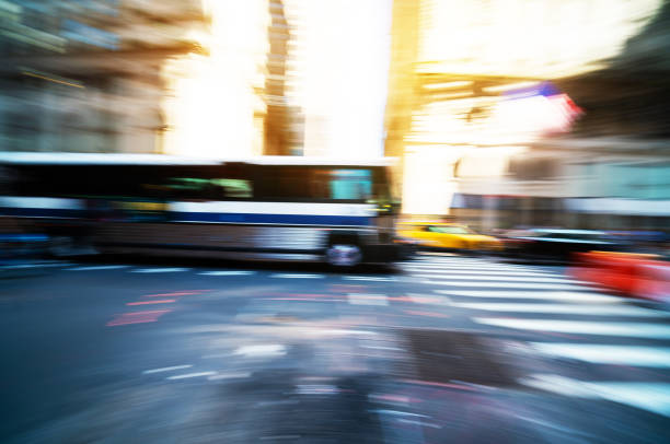 istock Public transportation bus in New York 1175112394