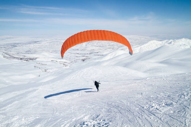 Paragliding stock photo