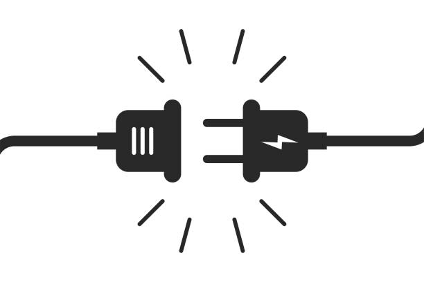 Socket plug isolated icon connection. Plug socket concept. Electric or energy connection icon. Socket plug isolated icon connection. Plug socket concept. Electric or energy connection icon. EPS 10 network connection plug illustrations stock illustrations