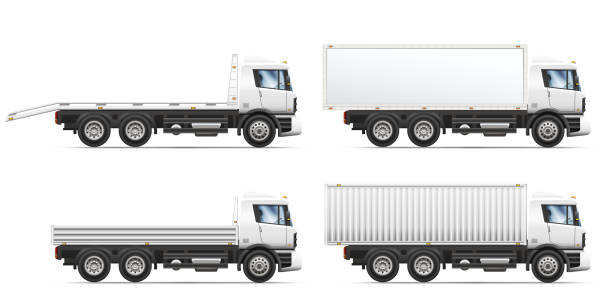 商用配送トラックのベクトルイラスト。 - refrigeration cycle点のイラスト素材／クリップアート素材／マンガ素材／アイコン素材