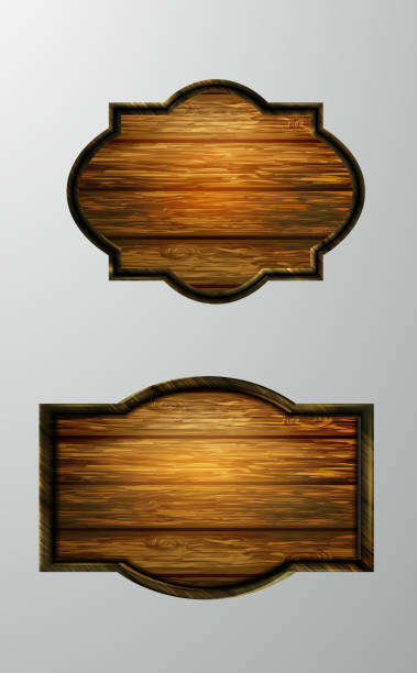 istock Vector realistic illustration of wooden signboard 1175141866