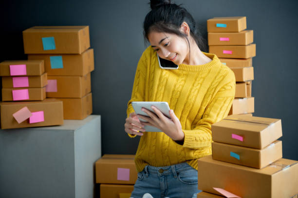 istock freelancer with her private business at home office 1175149263