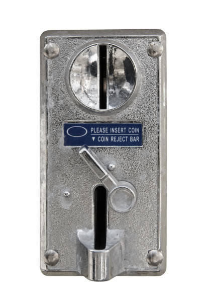 istock Coin slot panel from coin operated machine isolated 1175154769