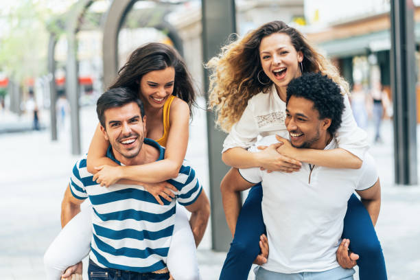istock Playful couples in the city 1175158244