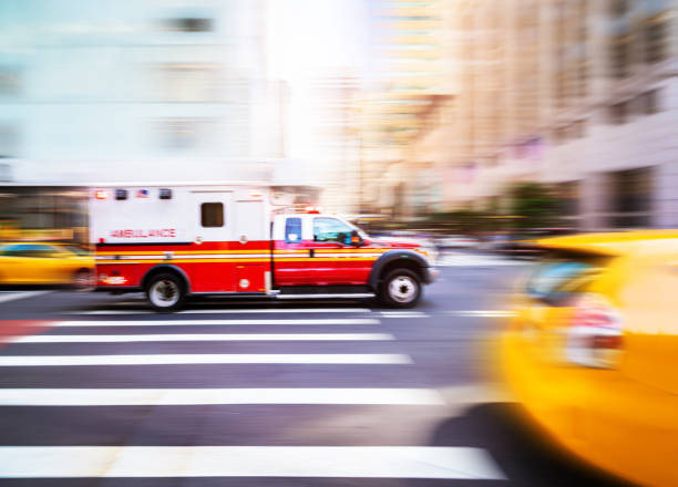 istock Ambulance speeding in New York 1175164556