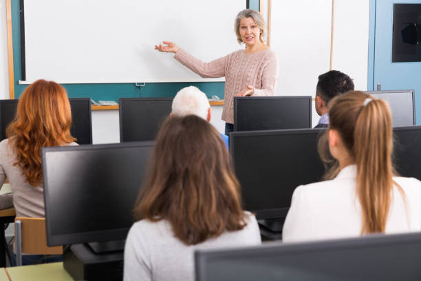 istock Mature female coach lecturing 1175164598